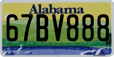 AL license plate 67BV888