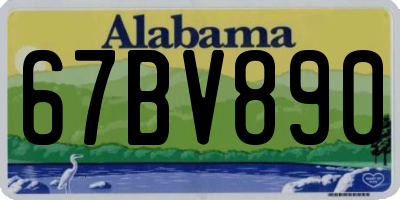 AL license plate 67BV890