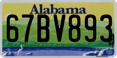 AL license plate 67BV893