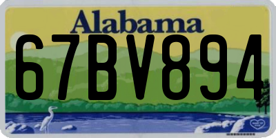 AL license plate 67BV894
