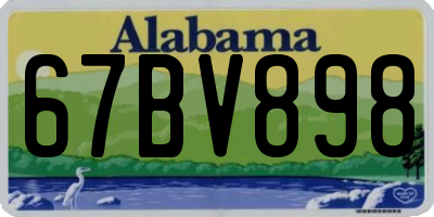 AL license plate 67BV898