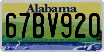 AL license plate 67BV920