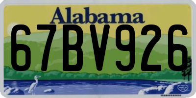 AL license plate 67BV926