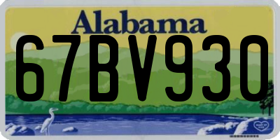 AL license plate 67BV930