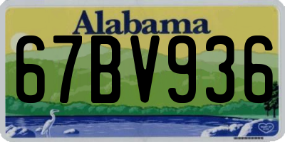 AL license plate 67BV936