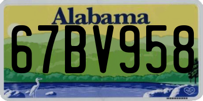AL license plate 67BV958