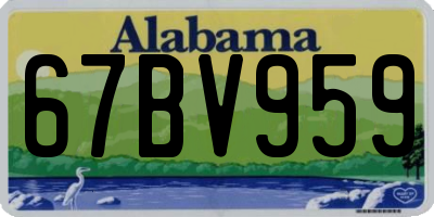 AL license plate 67BV959