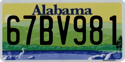 AL license plate 67BV981