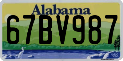 AL license plate 67BV987