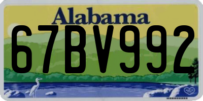 AL license plate 67BV992
