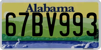 AL license plate 67BV993