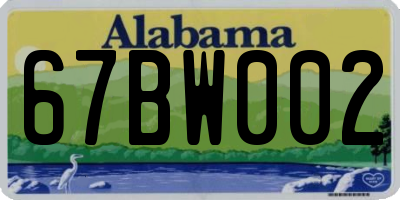 AL license plate 67BW002