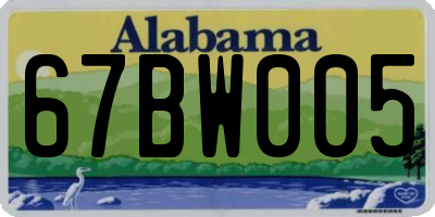 AL license plate 67BW005