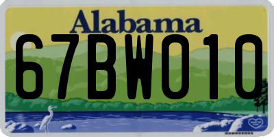 AL license plate 67BW010