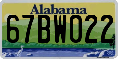 AL license plate 67BW022