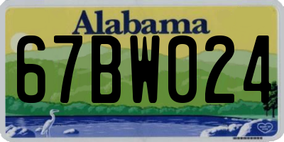 AL license plate 67BW024