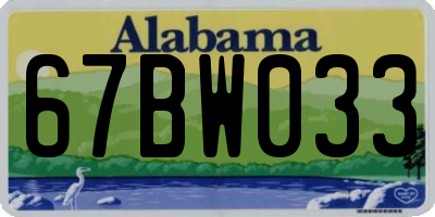 AL license plate 67BW033