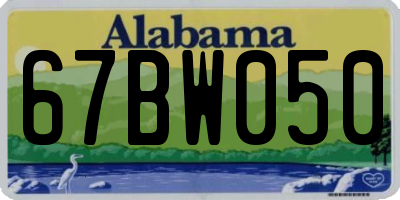 AL license plate 67BW050