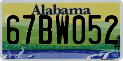 AL license plate 67BW052