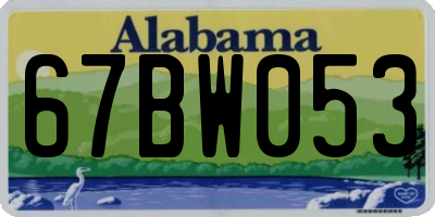 AL license plate 67BW053