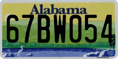 AL license plate 67BW054