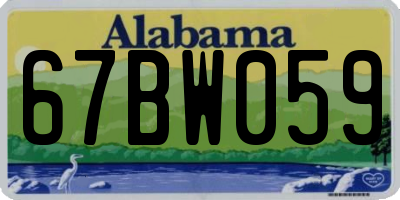 AL license plate 67BW059