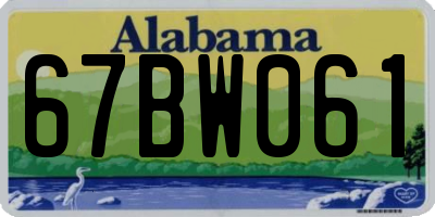 AL license plate 67BW061