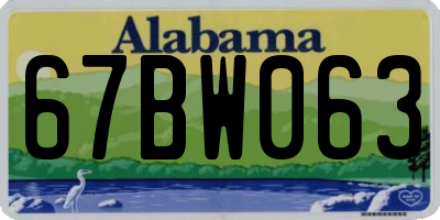 AL license plate 67BW063