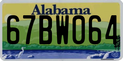 AL license plate 67BW064