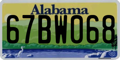 AL license plate 67BW068