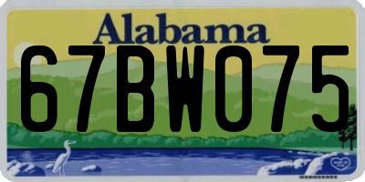 AL license plate 67BW075
