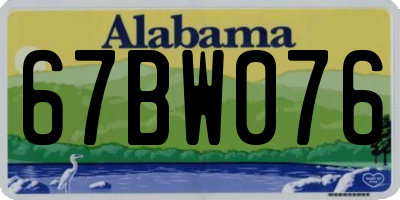 AL license plate 67BW076