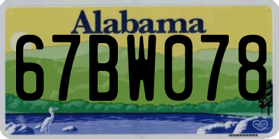 AL license plate 67BW078