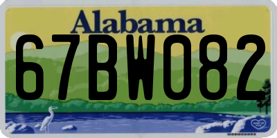 AL license plate 67BW082