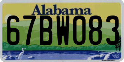 AL license plate 67BW083