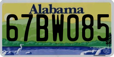 AL license plate 67BW085