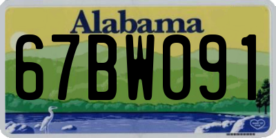 AL license plate 67BW091