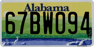 AL license plate 67BW094