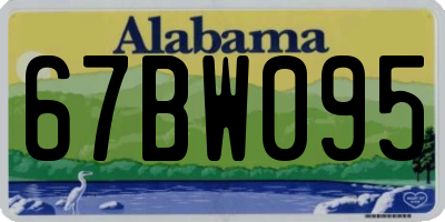 AL license plate 67BW095
