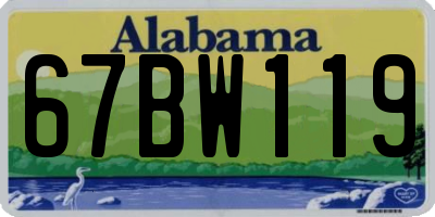 AL license plate 67BW119