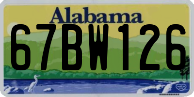 AL license plate 67BW126