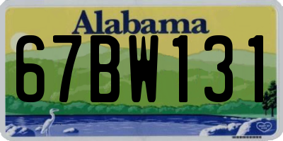 AL license plate 67BW131
