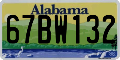 AL license plate 67BW132