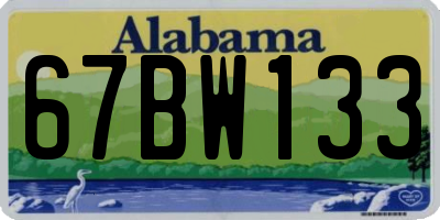 AL license plate 67BW133