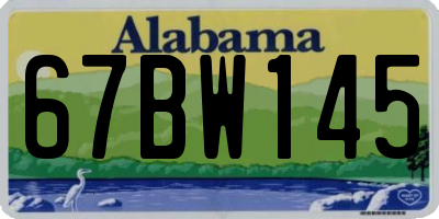 AL license plate 67BW145