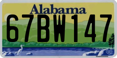 AL license plate 67BW147