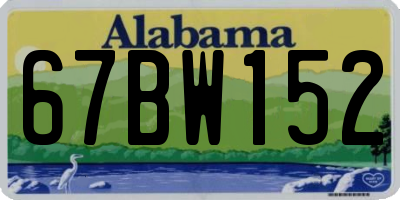 AL license plate 67BW152