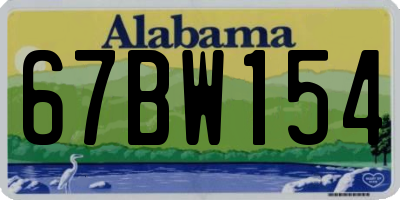 AL license plate 67BW154