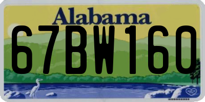 AL license plate 67BW160