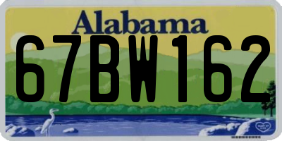 AL license plate 67BW162